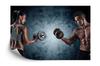 Photomural Muscular Man An Athletic Woman Structural Vinyl 180x120