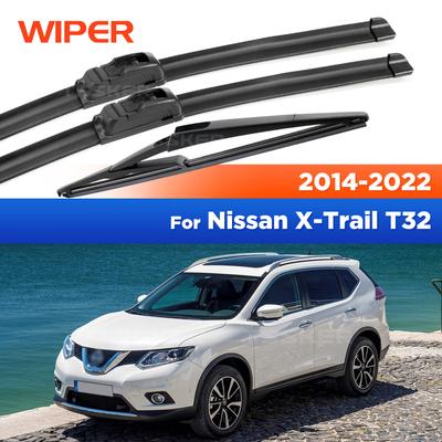 For Nissan X-Trail T32 2014- 2015 2016 2017 Wiper Front & Rear Wiper Blades Windshield Windscreen Window Brushes 26"+17"+12"