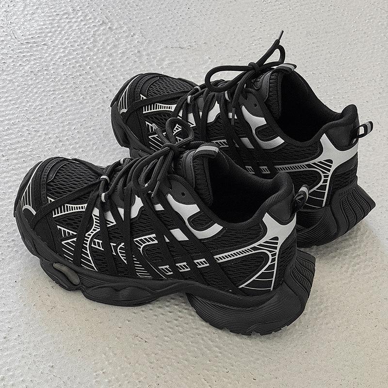 Thick-soled dad shoes spring and summer new heightening shoes mesh breathable straps sneakers