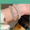 No Ip Geometric Pearl Embellished Magnet Bracelet For Women With Elegant Design