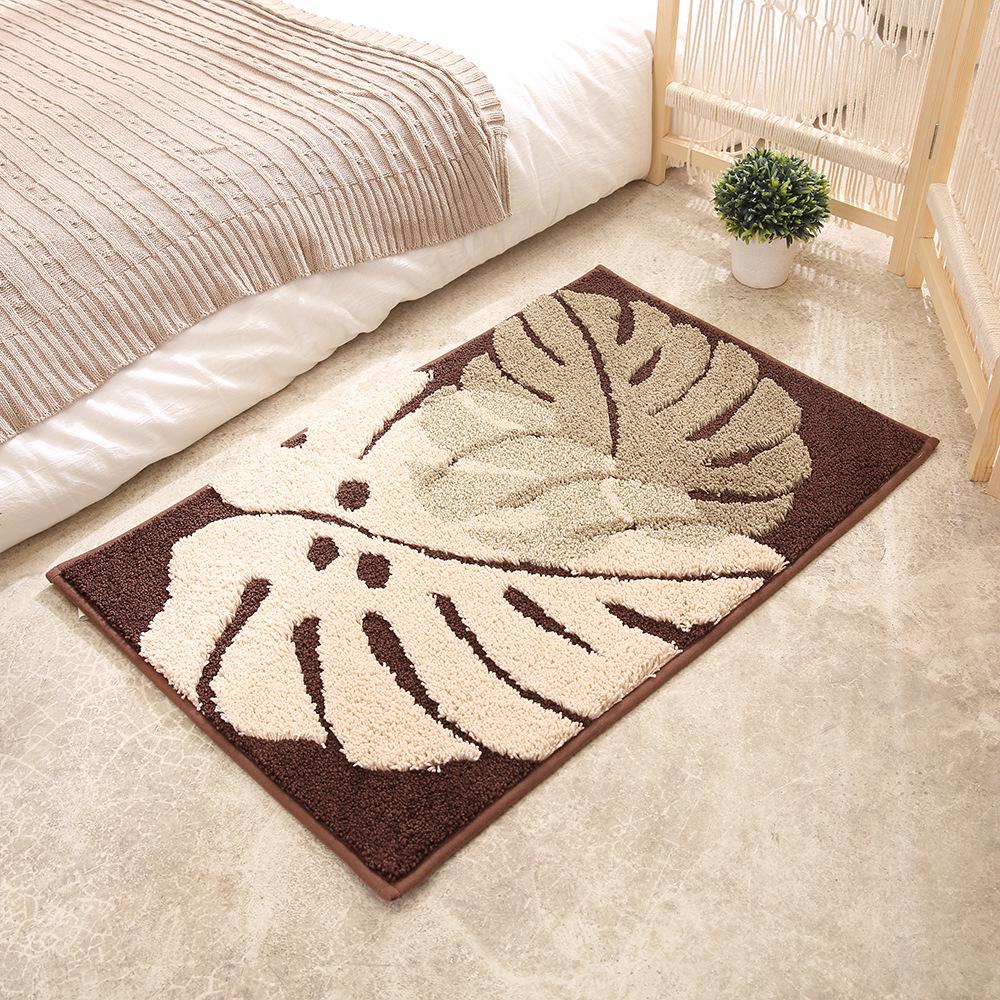 Woven Jacquard Floor Mat Entry Bathroom Door Bedroom Kitchen Non-slip Mat Absorbent Foot Carpet