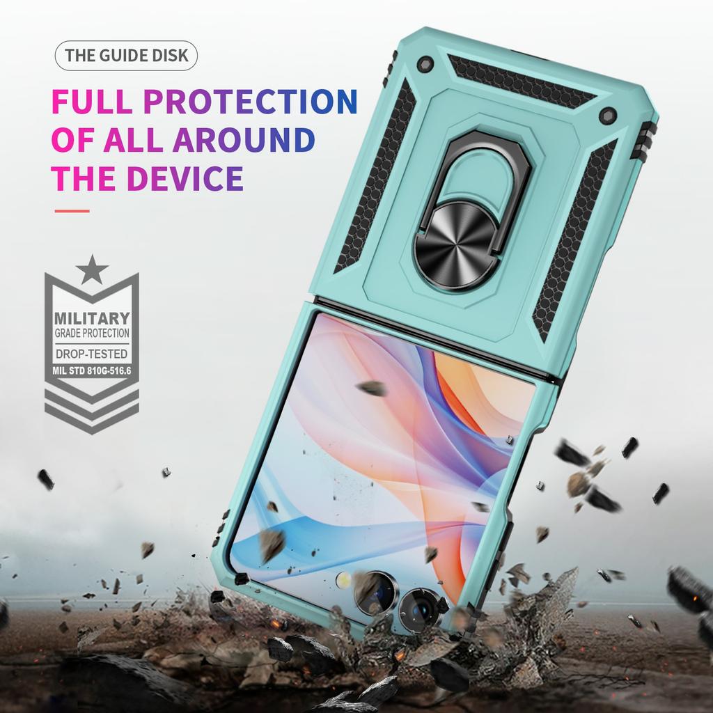For Samsung Galaxy Z Flip7 5G Case TPU + PC Phone Cover with Ring Kickstand Drop Protection