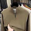 Men's Double-Sided Fleece Half-Zip Sweatshirt, Long-Sleeve, Warm Casual Base Layer for Autumn/Winter