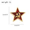 Badge Lapel Pin Vintage Ussr Red Star Pin Sickle Hammer Brooch Soviet Communism Badge for Patriot Jewelry Gift Clothes D