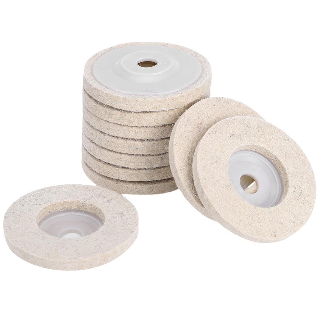 10pcs Angle Grinder Polishing Discs Wool Buffing Grinding Wheel Pads Kits for Metal JewelryCoarse