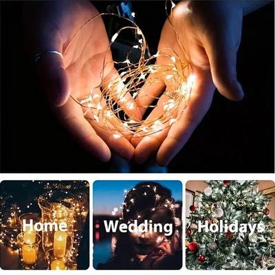 Outdoor Waterproof Solar Copper String Lights for Landscaping and Festivals