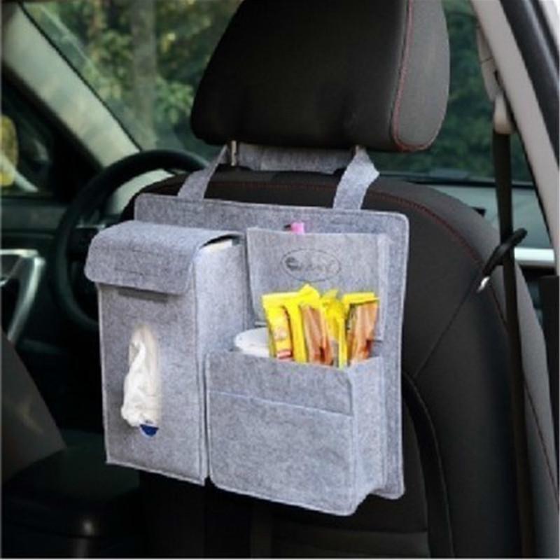Car Styling Creative Felt Car Pumping Paper Box Universal Bags Hanging Debris Tissue Stowing Chair