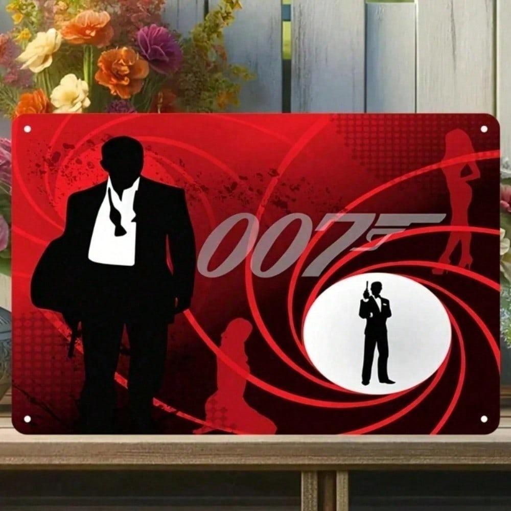 James Bond 007 Spy Metal Wall Art Garage Bar Decor Gift