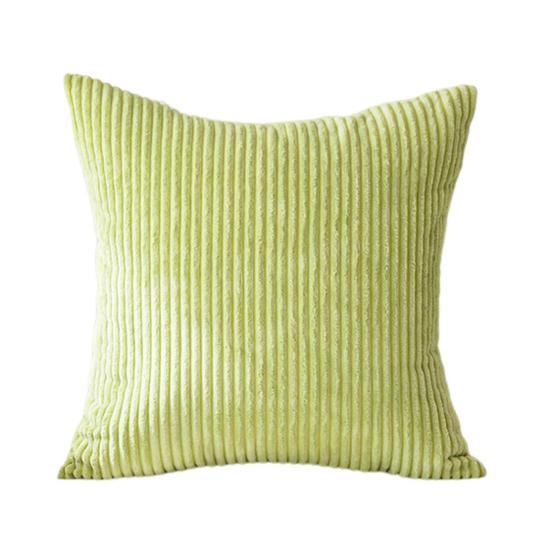 Plush Pillowcase Striped Texture Solid Color Couch Decoration Throw Pillow Cover Living Room Bedroom Car Seat Pillow Sham