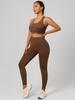 European & American Seamless Yoga Set: Peach Lift High-Waisted Fitness Pants & Cross-Back Tank Top.