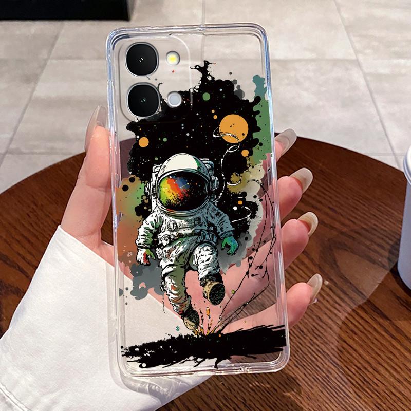 Casing For Vivo iQOO Z11x Y51 Pro 5G Case Aesthetic Cute Cat Cartoon Fashion Soft Silicone Back Cover Transparent TPU Phone Case
