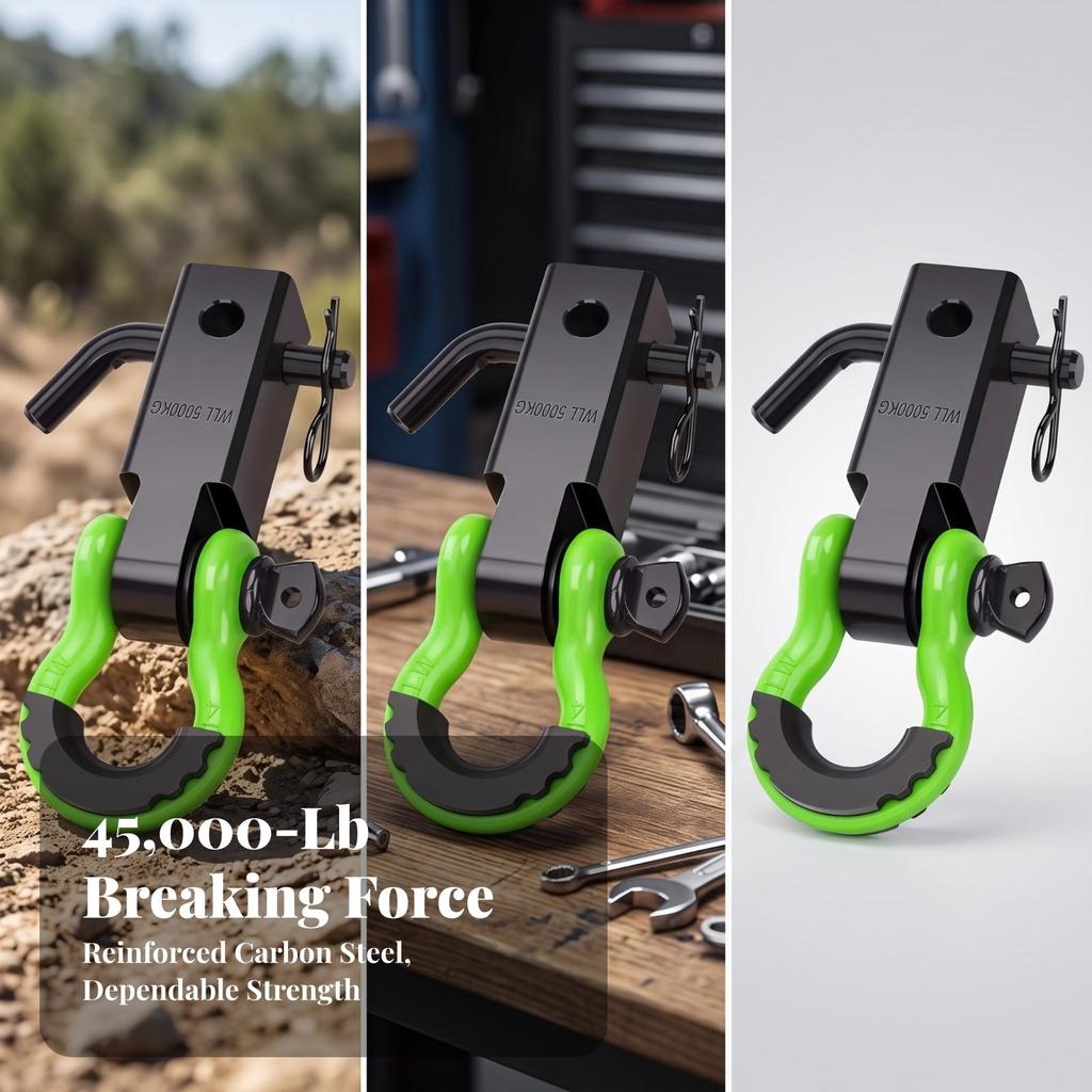 Tow Hitch Receiver with Secure Hardware Compact for Jobsite, SUV Drivers