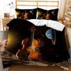 3D Music Bedding Set Single Double Bed Down Duvet Cover Pillowcase 2/3pc Guitar Cover Children's Adult Gift Home Textile