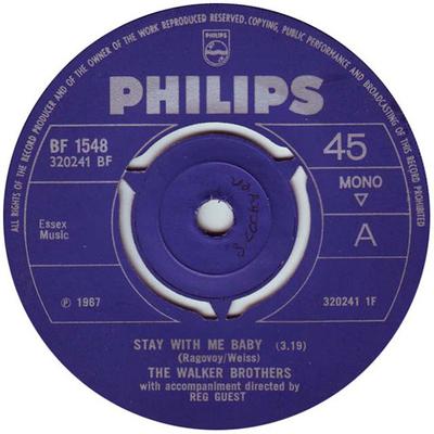 7inch Record WALKER BROTHERS - Stay With Me Baby BF1548 Philips 1967 UK Rock Used