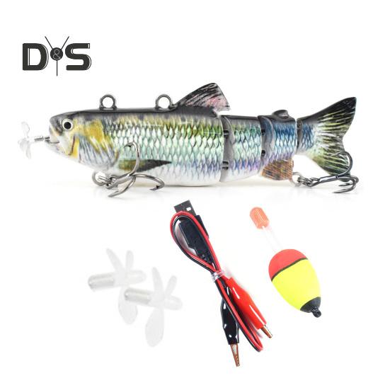 

13 см/35 г электрическая многосочлененная рыболовная приманка с крючками, перезаряжаемая через USB, светодиодная светящаяся приманка для свимбейта, роботизированная искусственная приманка, рыболовные принадлежности A