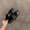 French flat-bottomed small fragrant Mary Jane single shoes fairy shoes 2025 new spring silver ballet evening shoes