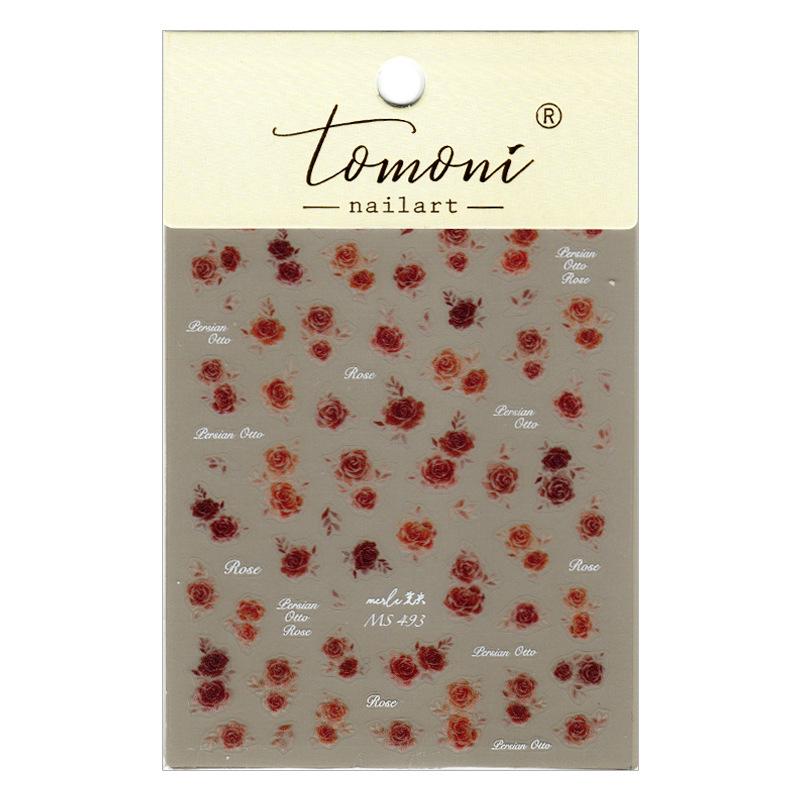 

Tomoni Тонкие и Прочные Наклейки для Ногтей Кровожадная Роза - Увядший Кровавый Ореол и Романтичные Наклейки Красная Роза