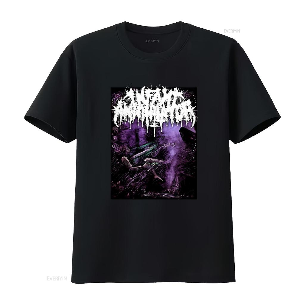 Infant Annihilator Band Music Lover Cotton Black T Shirt All Sizes S 5XL K425 Vintage Washed Stretched Versatile