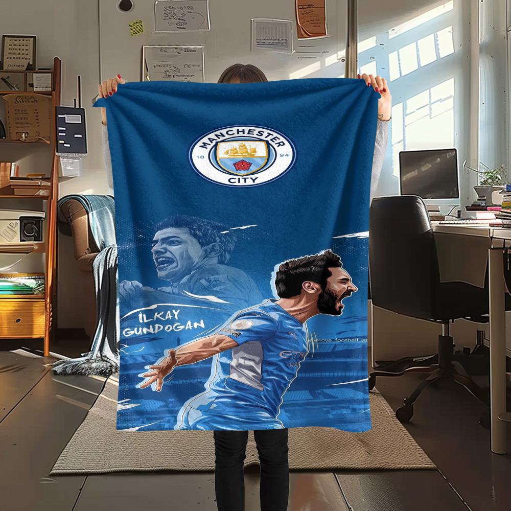 The Blues Team Print FlAannel Blanket, High Quality Comfortable for All Seasons, Home Decor, Warmth and Comfort
