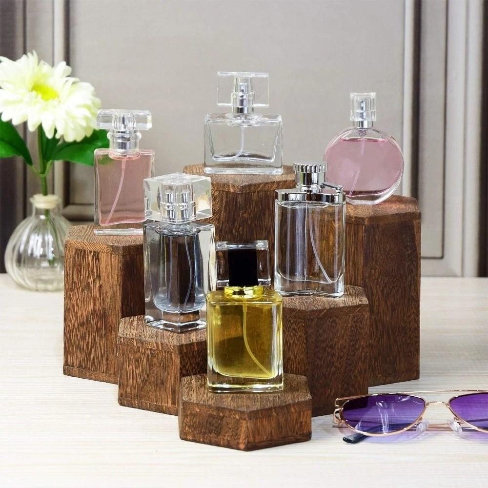 6pcs/set Wooden Hexagon Display Stand Decorative Show Shelf Jewelry Holder Vintage Style Jewelry Display Stand Bracelet Storage
