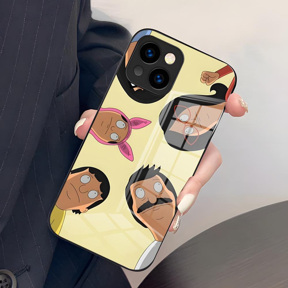 B-Bobs B-Burgers Cartoon Phone Case For IPhone 17 Pro Max 15 Pro 16 14 Plus 12 13 Mini 11 Pro Shockproof Glass Cover