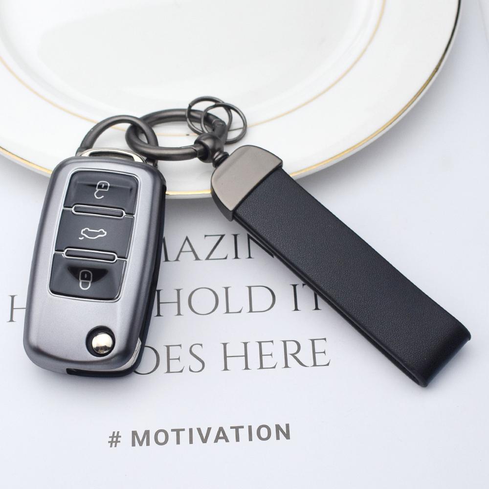 3 Buttons Car Key Case for VW Golf Jetta POLO for Skoda Yeti Superb Rapid Octavia for SEAT Leon Ibiza TPU Key Cover