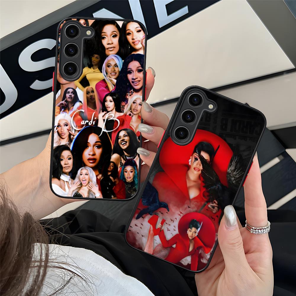 Cardi B Silicone Mobile Phone Case for Samsung Galaxy S26 S25 S24 S23 S22 S21 Plus FE Ultra Colorful Cover