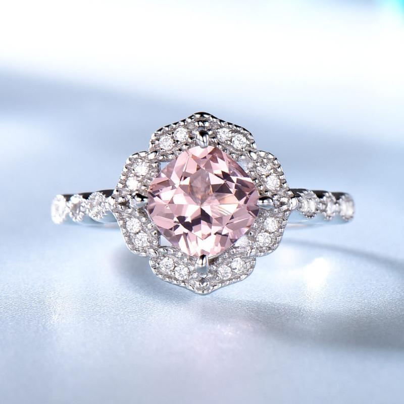 GICA Gema S925 Sterling Silver Luxury Fashion Ring For Women Personalized Valentine's Day Gift Masonry Wedding Ring Jewelry