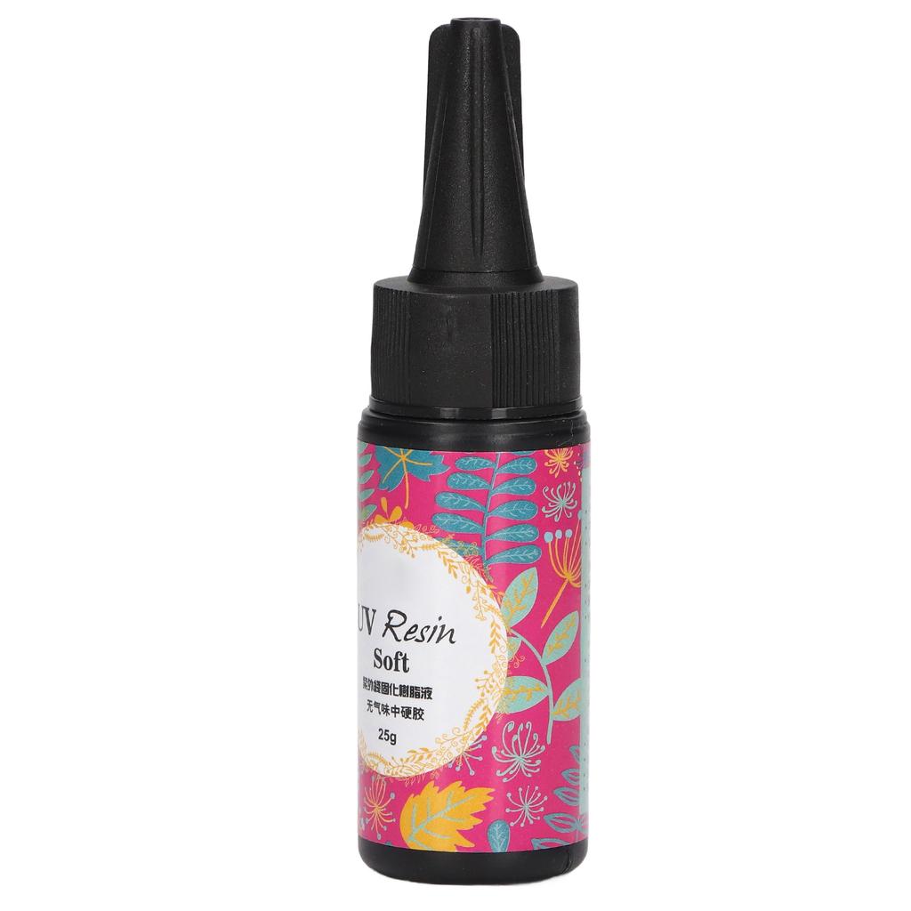 UV Resin Glue Odorlessness UV Resin Clear Hard Low Shrinkage DIY UV Glue for Mobile Phone Case Jewelry Making 25g
