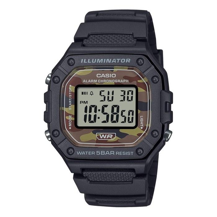 Casio Watch Casio Collection W-218H-5BJF Men s Black/Camouflage