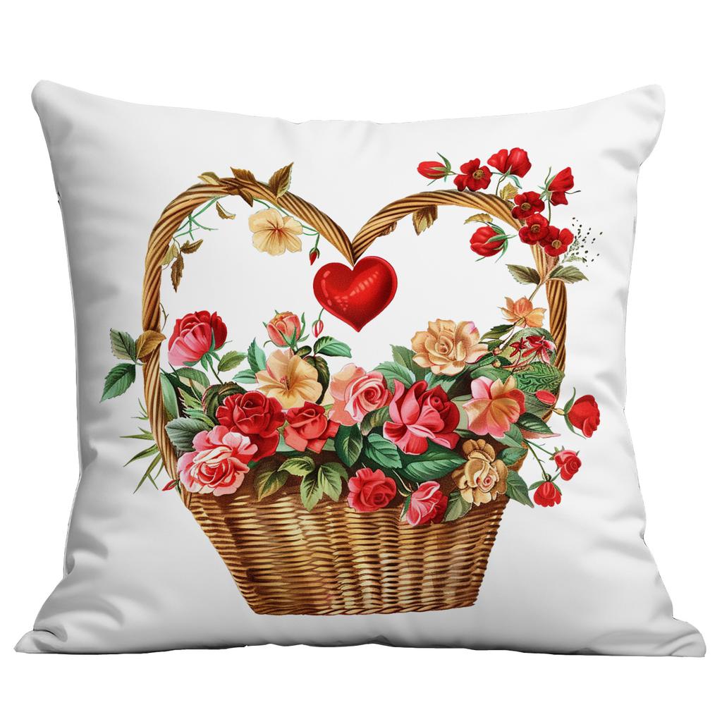 New Valentine's Day Pillow Cover Rose Elf Red Love Living Room Sofa Pillow Cover