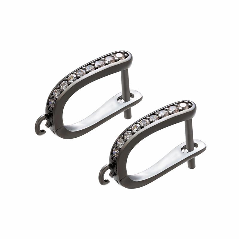 ZHUKOU Brass Gold Earring Hooks Accessories Crystal stud earrings hook for handmade Earrings Jewelry Making VE94