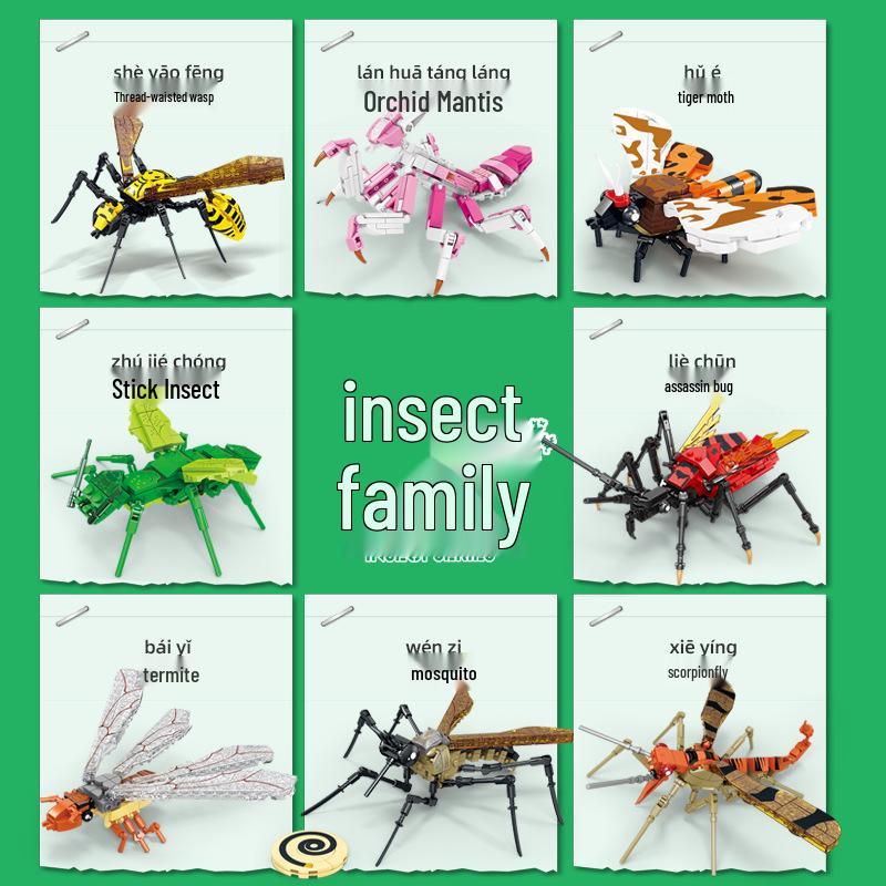Insect Building Block Model: Mantis - Educational Toy for Kids