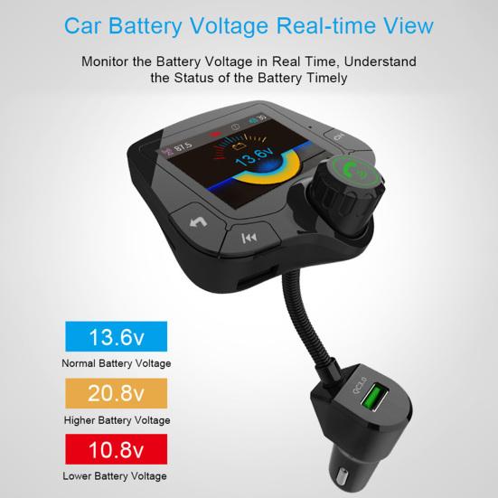 G24 FM Transmitter Navigation Broadcast Voice Assistant ABS Bluetooth-compatible Universal 2
