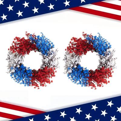 Independence Day Red, White & Blue Gypsophila Flower Decorations for Home & Party