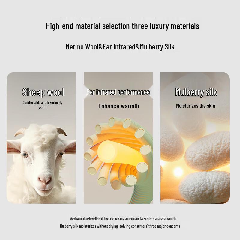 Urban Beauty Women's Teen Fleece-Lined Thermal Set (Wool & Silk Blend)