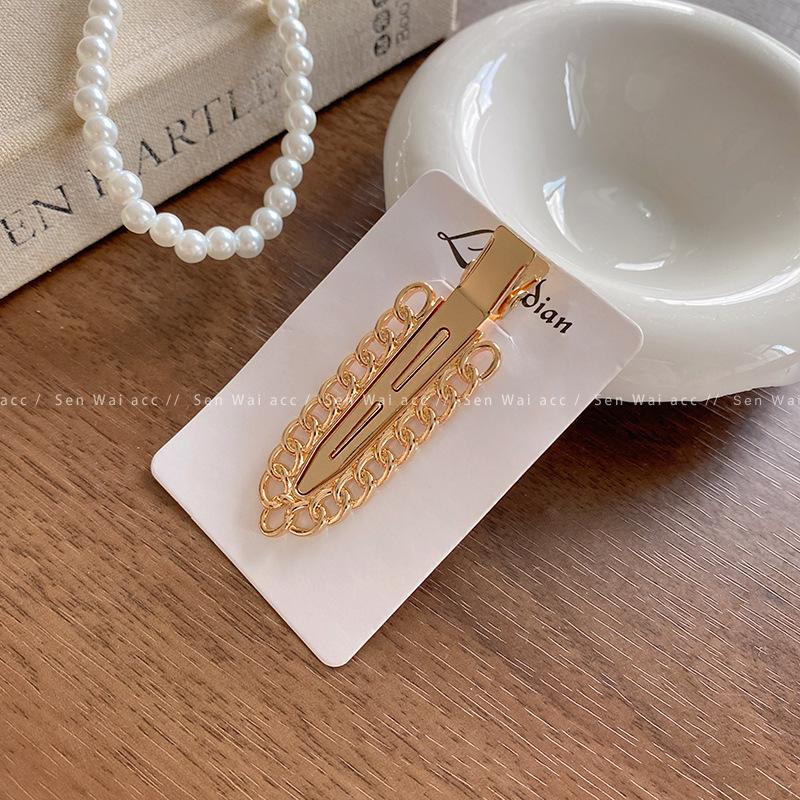 Internet celebrity metal seamless hairpin female simple daily commuter headgear hair accessories