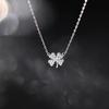 Elegant Women's Four-Leaf Clover Necklace with Sparkling Diamond Pendant – Unique, Versatile Clavicle Chain Jewelry