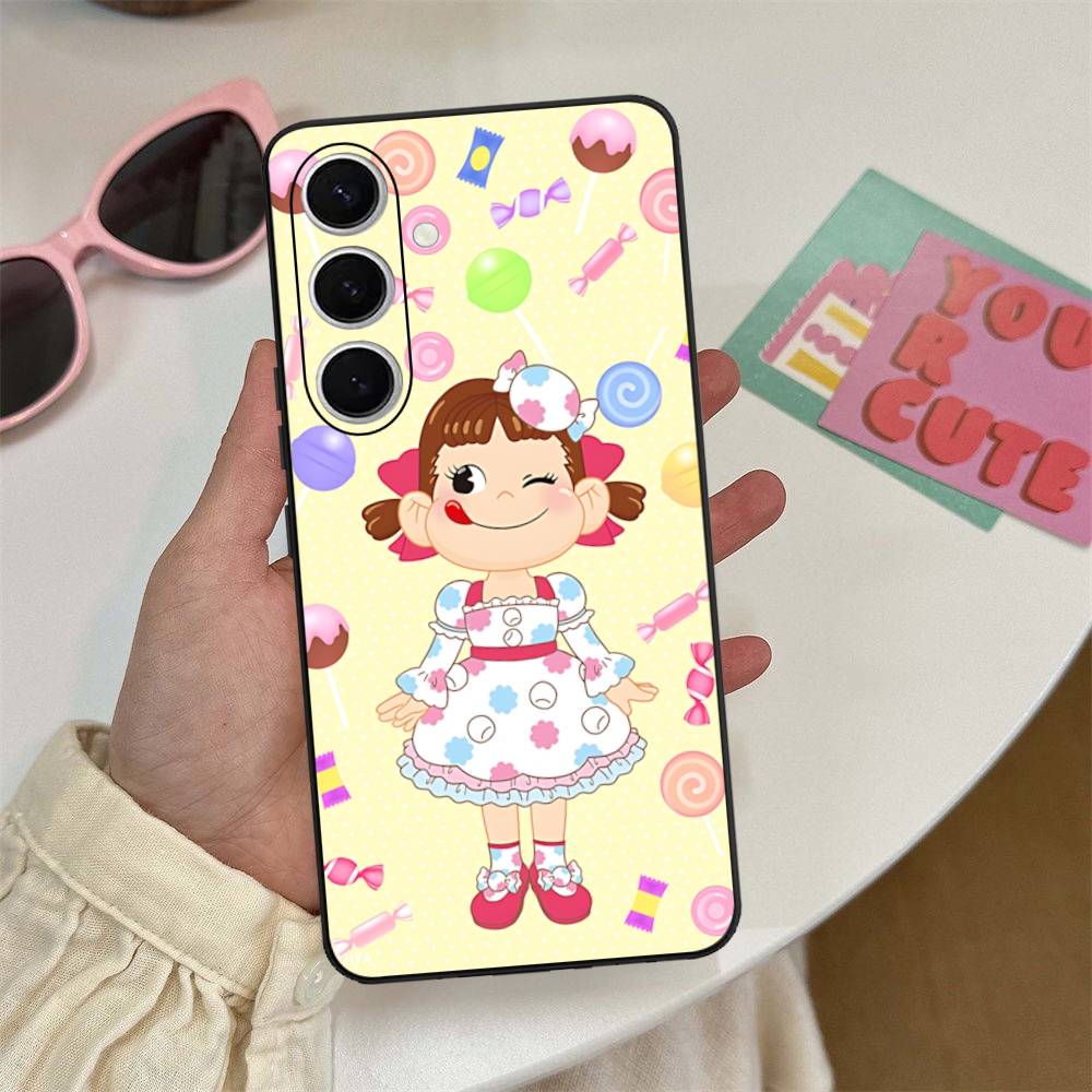 Brand P-peko Chan Lovely Girl Phone Case For Samsung S 24 Fe 25 Ultra Plus 20 Lite 21 30 22 23 24 22 Ultra 5G Fundas