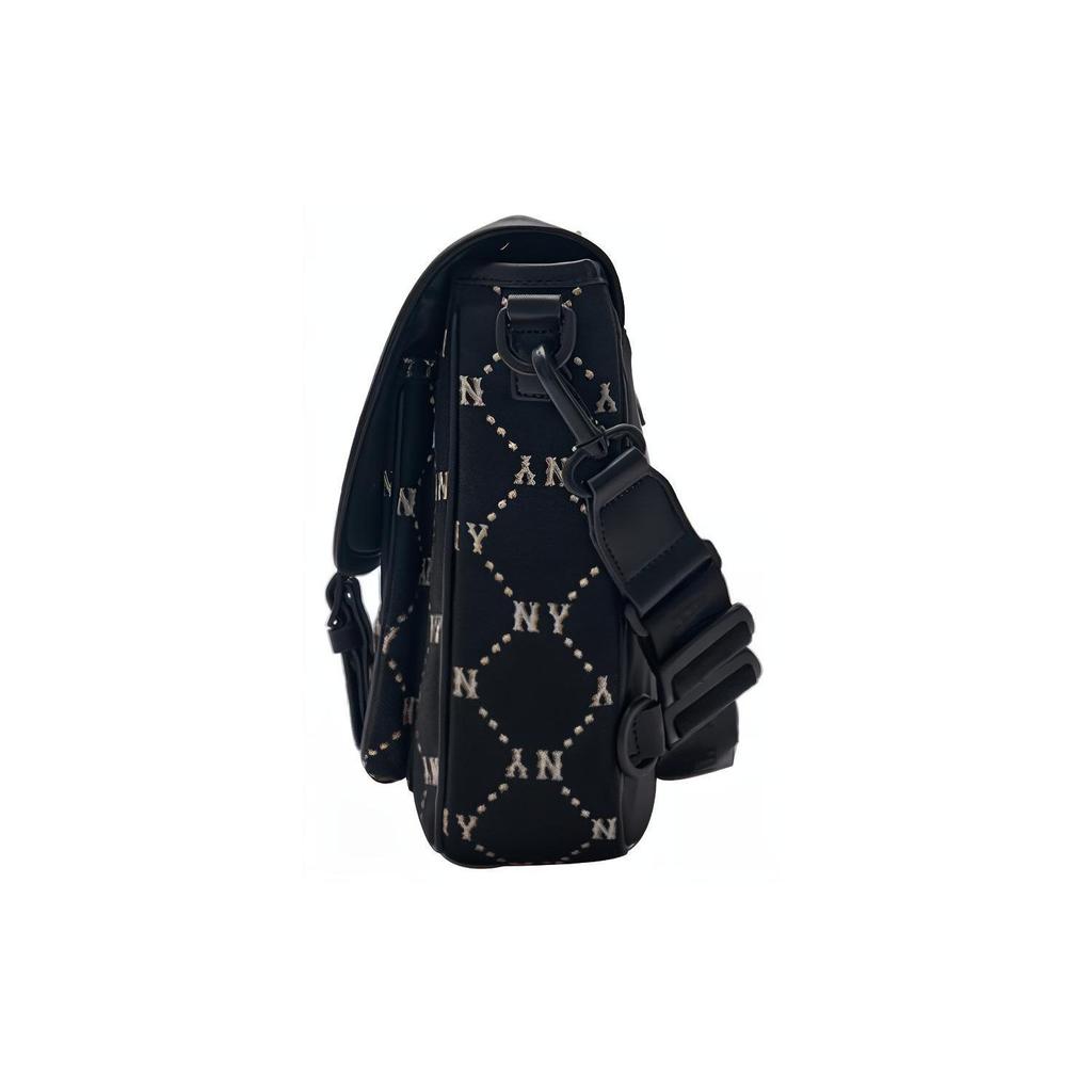 MLB New York Yankees Diamond Signature Polyester Messenger Bag Women bags Black 7ACRMD74N-50BKS