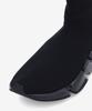 Balenciaga Speed 2.0 Volltransparente Sohle Graffiti Recycelte Strick-Sneaker - Schwarz:Weiß 617196W2DIA1190SS25