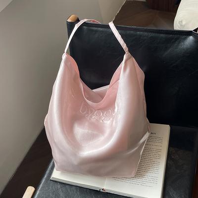 Borsa Tote in Seta a Doppia Faccia Borsa Monospalla Casual per Pendolari Borsa a Secchiello