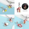 Coppergift Box Charm Luminous Beads Fits Brand Bracelet Diy Merry Christmas Fine Jewelry Pendant For Women Gift