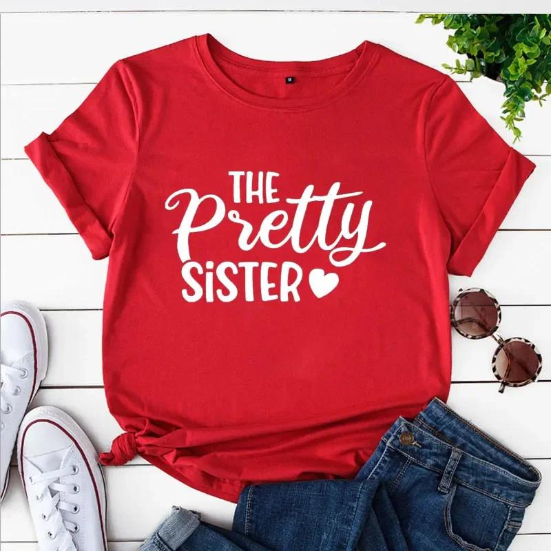 Family Reunion Women Clothes Funny Matching Sisters Print T Shirt Tee Basic Harajuku Ulzzang Y2K Top Weekend Graphic Red Tshirt