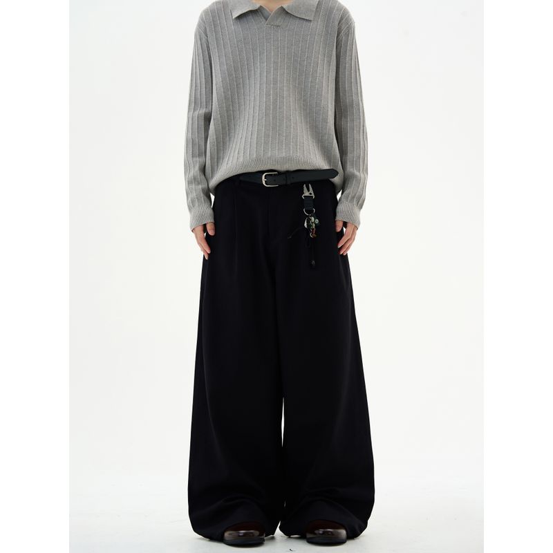 Kisko American Retro Lyocell Linen Wide-Leg Casual Trousers for Men and Women, Basic Cleanfit Loose Long Pants