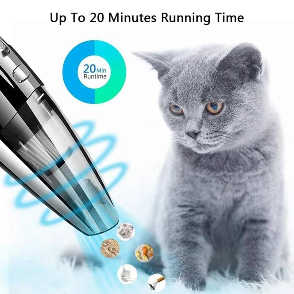 Car Vacuum Cleaner Household Pet Hair Remover Wireless Multi-functional Wet and Dry Use.