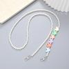 Anti Loss Candy Color Beaded Crossbody Chain Long Style Phone Neck Straps  Phone Case Accessories