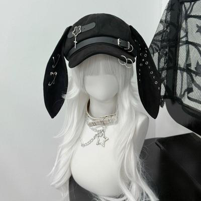 Punk Beret For Women, Subcultural Hat, Rabbit Ears, Detachable, Face-Enhancing Little Homebody
