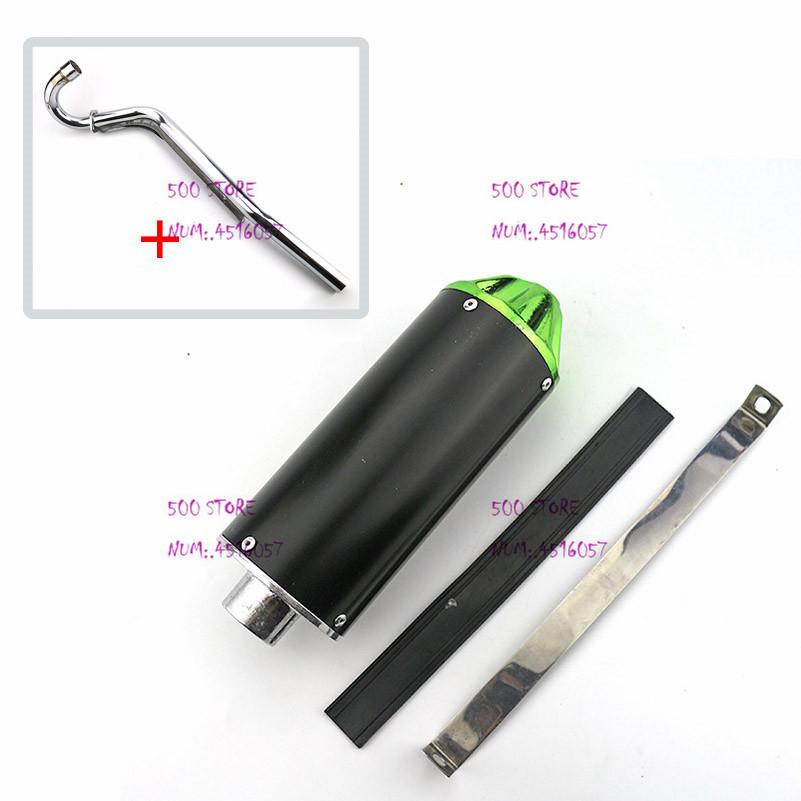 black Single exhaust pipe Universal Motorcycle Modified Pipe Slip-on Motorbike Muffler Moto ATV Scooter For Dirt Bike