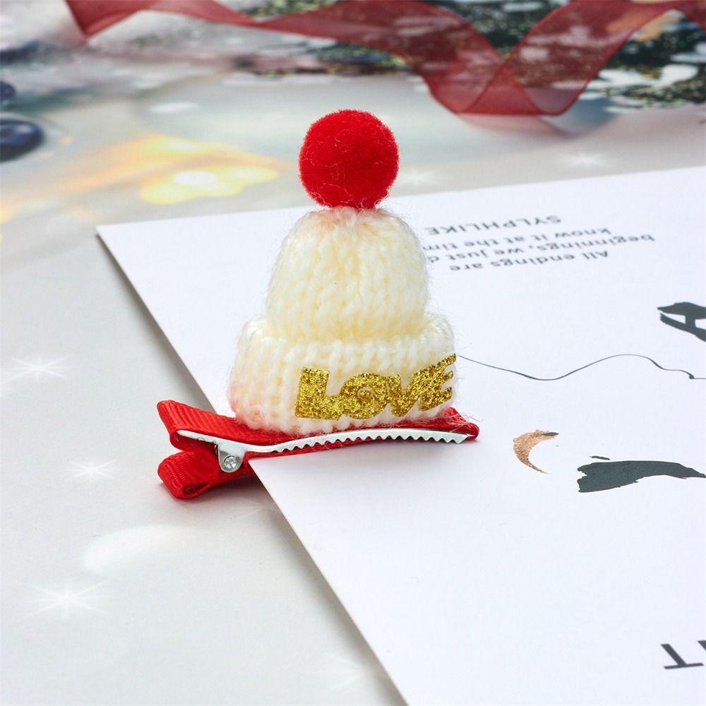 Sequin Christmas Hat Hairpin Merry Christmas Decor Children Christmas Hair Clip Cute   Children's